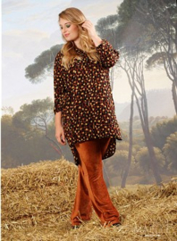 Buttoned Tunic (ME-TU-1005) Z27028-Falling Blocks Rust