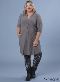 A-Line Long Pocket Tunic (C-2217) 061-Taupe