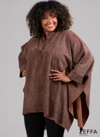 Oversized Tuniek/Ponncho (ZF-PO-1002-HVPK)  U64063-Herringbone Camel