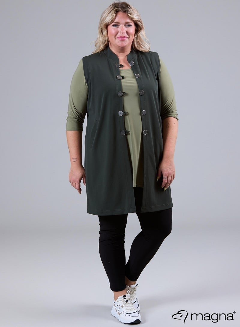 Button Gillet (N-2308) 031-Olive Green