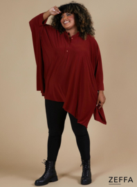 Oversized Tuniek/Ponncho (ZF-PO-1002)  028-Rust
