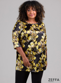 Simple Tunic  (ZF-TU-1005-SLK) U68008-Brushed Flower Lime