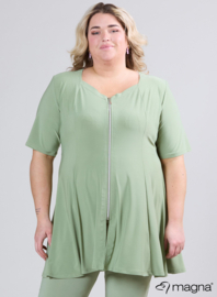 A-Line Shaped Zipper Tunic (C-2605) 022-Light Khaki