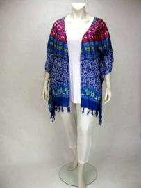 Poncho Flor (03-3259-redbluesquare)