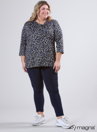 Comfy Button Flap Tunic (C-2504-PRINT) U27060-Drops Blue