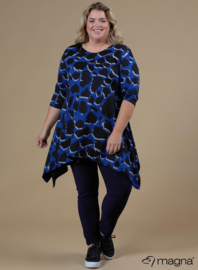 Tuniek Punten 3Q-mouw(C-0001-HVP) - X59060-Leopard Blue