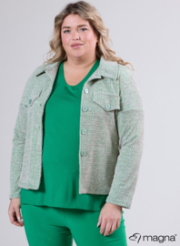 Jaquard Button Jacket (K-2402-JQP-MB) 058-Forrest Green