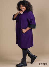 Oversized Long Hoody-Tunic (ZF-SW-1001-WFS) 059-Dr.Paars