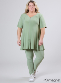 A-Line Shaped Zipper Tunic (C-2605) 022-Light Khaki