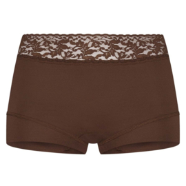 RJ PURE COLOR DAMES SHORT KANT - 218-Espresso