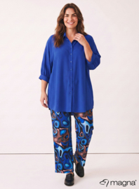 Button Down Flowy Tunic (C-2617) 060-Royal Blue