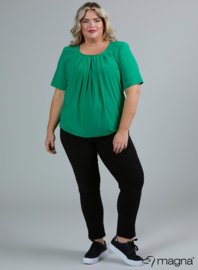 Short Sleeve Puffy Shirt (B-8018) 058-Forrest Green