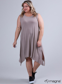 A-Shaped Sleeveless Split Dress (C-2323) 014-Sand