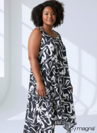 A-Shaped Sleeveless Split Dress (C-2323-PRINT) T31001-Freestyle BW