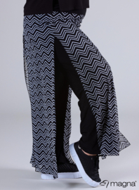 Broek Basic met chiffon laag(D-4003-PR) 196001-Zig Zag small