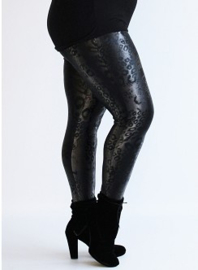 Legging Leather Look (F-23-LL-PR) 512001-Panther Black-Silver