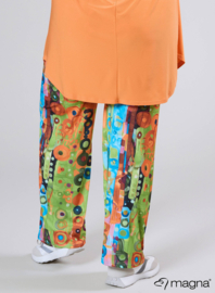 Broek Basic (D-03-PRINT) T41019-Wall Deco Green-Orange