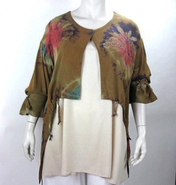 Jacket Alice Krinkle (04-2560-lbrownredtd)