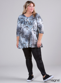 Lange basic shirt (B-6004-VVP) U48010-Animal Design Silver