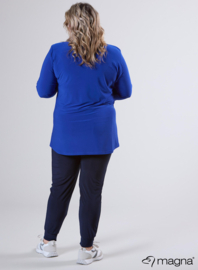 Button Tunic V-Shaped Neckline (C-2506) 060-Royal Blue