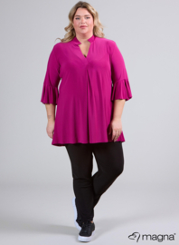 Flared Sleeves Relaxed Tunic (C-2503) 056-Magenta