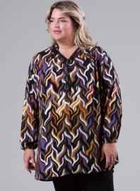 Trim Blouse (B-2424-LVP) U84024-Flames Purple