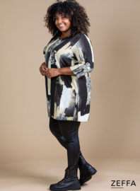 Simple Tunic  (ZF-TU-1005-BCHP) Z38064-Canvas Blocking Brown