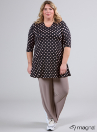 Lange basic shirt (B-6004-PR) 411061-Medium Polka Taupe