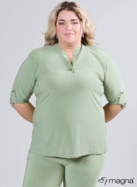 Roll Sleeve Top (B-9001) 022-L.Khaki