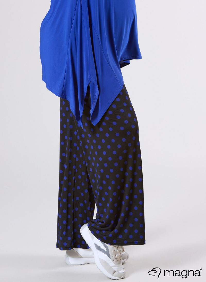 Broek Basic (D-03-PR) 411060-Medium Polka Royal Blue