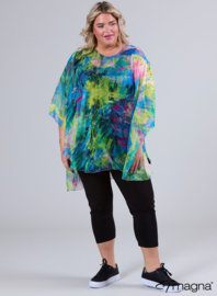 Poncho WINGS chiffon print (M-0004-CHP) V01058-Nature Sketch