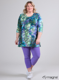 Lange basic shirt (B-6004-MSH) U51021-Fall Leaves Purple/Mint