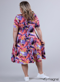 Long A-Line Dress (C-2203-VP) V24075-Flowing Waves Purple-Pink