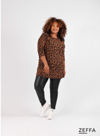 Simple Tunic  (ZF-TU-1005-BCHP) 002863-Big Leopard Cider