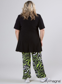 A-Line Shaped Zipper Tunic (C-2605) 001-Zwart