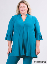 Flared Sleeves Relaxed Tunic (C-2503) 048-Petrol
