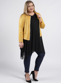 Kort Leather Look jasje (K-31-LL) 076-Banana Yellow