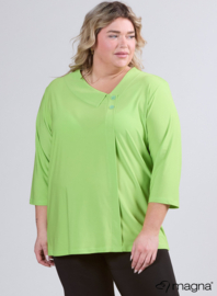 Comfy Button Flap Tunic (C-2504) 008-Lime Green