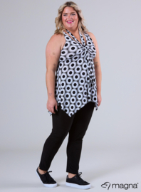 Top met lus (A-37-PR) 203001-Double Circle BW