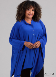 Oversized Tuniek/Ponncho (ZF-PO-1002)  060-Royal Blue