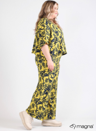 Crop top Cutted Print (M-4004-print) Z68008-Tropical Lime