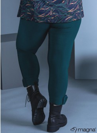 Legging met omslag en knoop (F-03) 038-Bottle Green