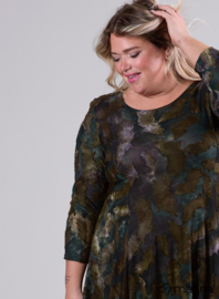 Long A-Line Tuniek-Dress (C-2130-MSH) U50031-Dark Green Forrest