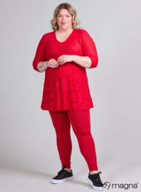 Lange basic shirt (B-6004-MSHS) U01015-Wave Red
