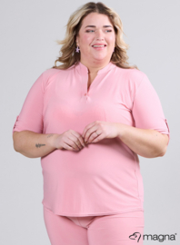 Roll Sleeve Top (B-9001) 075-Dust Pink