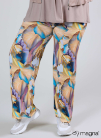 Broek Basic (D-03-PRINT) T42014-Elegant Whirl Sand-Blue