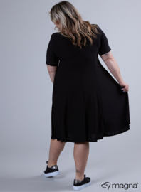 Long A-Line Dress (C-2203) 001-Zwart
