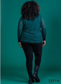 Stretchy Chiffon Blouse (ZF-BL-1001)  038-Fles Groen