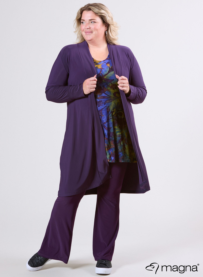 Open Front Loose Cardigan (N-2201) 059-Dr.Purple