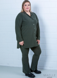 Oversized Button Down Blouse (ME-BL-1002) 031-Khaki